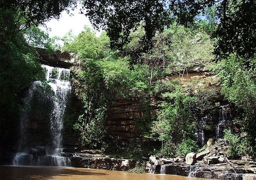 Cachoeira do Salto Liso, no município de Pedro II