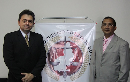 O Chefe de Gabinete da Procuradora-Geral de Justiça, Eny Marcos Vieira Pontes (à esquerda), também participou do evento e prestou seu apoio