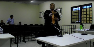 Promotor de Justiça Rômulo Cordão em sessão do Tribunal do Júri