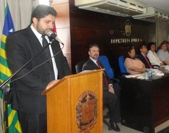 Paulo Rubens Rebouças, representante dos membros do Ministério Público, discursou durante solenidade