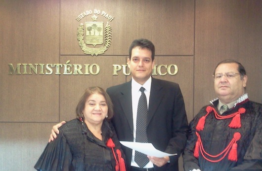 Avelar Marinho com a chefe do Ministério Público e o Procurador de Justiça Aristides Pinheiro