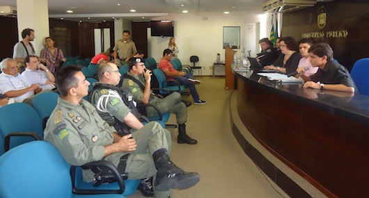 Encontro reuniu Promotoras de Justiça, lideranças do movimento, policiais, STRANS, Defensoria Pública, OAB e outras instituições