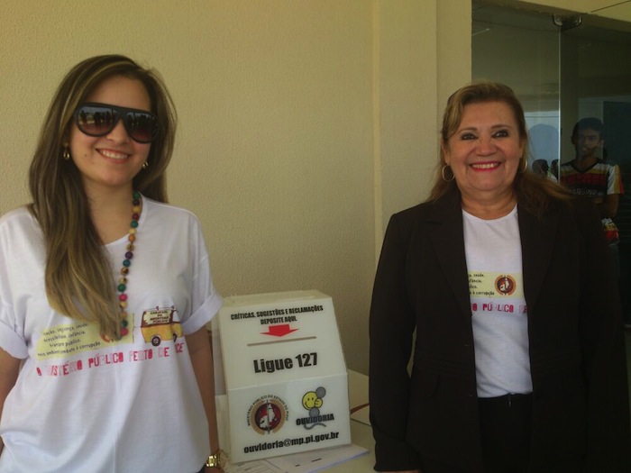 Equipe da Ouvidoria do MP/PI, comandada pela Procuradora de Justiça Ivaneide Assunção (à direita)