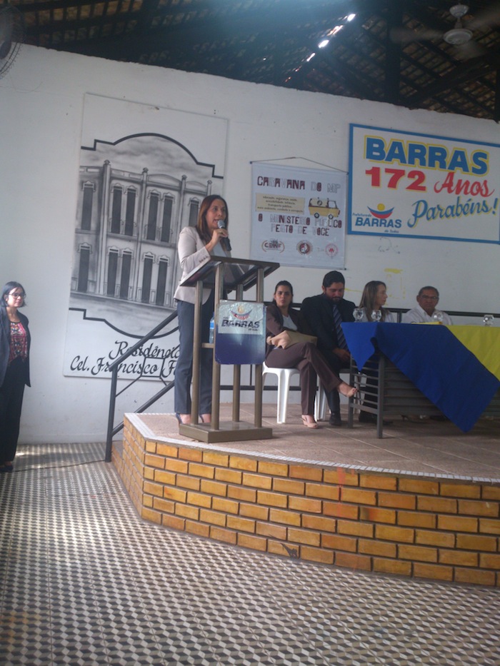 A Procuradora de Justiça Raquel Normando representou a Procuradora-Geral de Justiça, Zélia Saraiva Lima