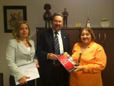 Zélia Saraiva (à direita) apresentou proposta do MP/PI ao Deputado Antônio Félix