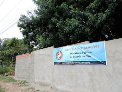 Marco das futuras instalações