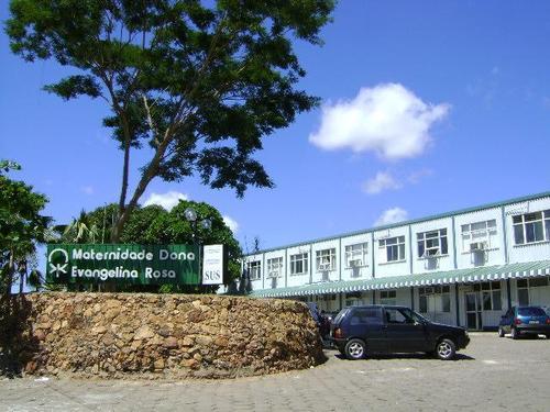 Fachada da maternidade Dona Evangelina Rosa.