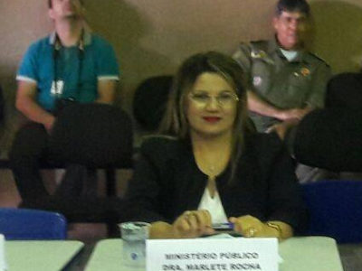 A Promotora de Justiça Marlete Cirpiano pode durante a reunião do Gabinete.