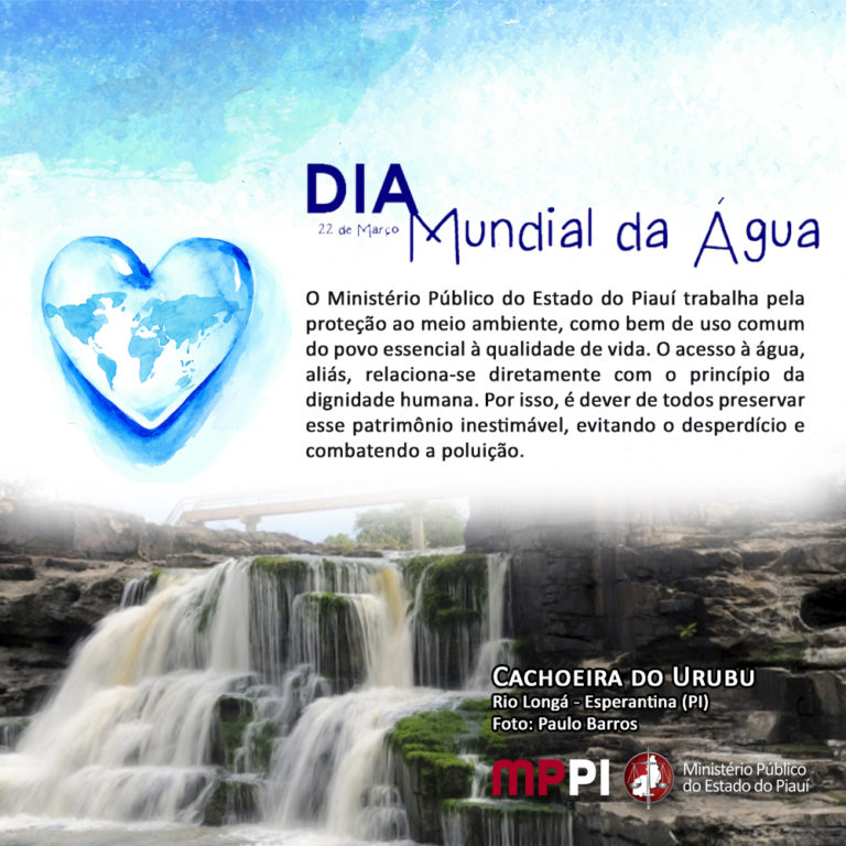 O Ministério Público do Estado do Piauí trabalha pela proteção ao meio ambiente, como bem de uso comum do povo essencial à qualidade de vida. O acesso à água, aliás, relaciona-se diretamente com o princípio da dignidade humana. Por isso, é dever de todos preservar esse patrimônio inestimável, evitando o desperdício e combatendo a poluição.