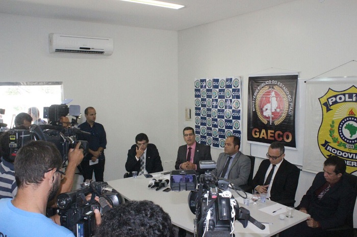 Integrantes do Gaeco em entrevista coletiva