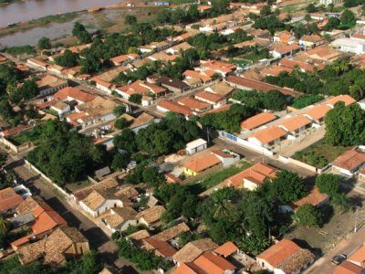 Vista aérea da cidade de Uruçui no interior do Piauí