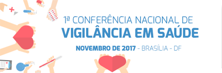 Banner informativo sobre a conferência nacional de vigilância em saúde 