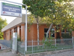 Fachada da Fundação Municipal de Saúde.