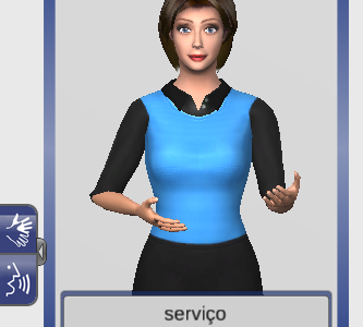 Print da intérprete virtual de LIBRAS.