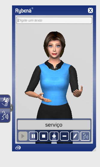 Print da intérprete virtual de LIBRAS.