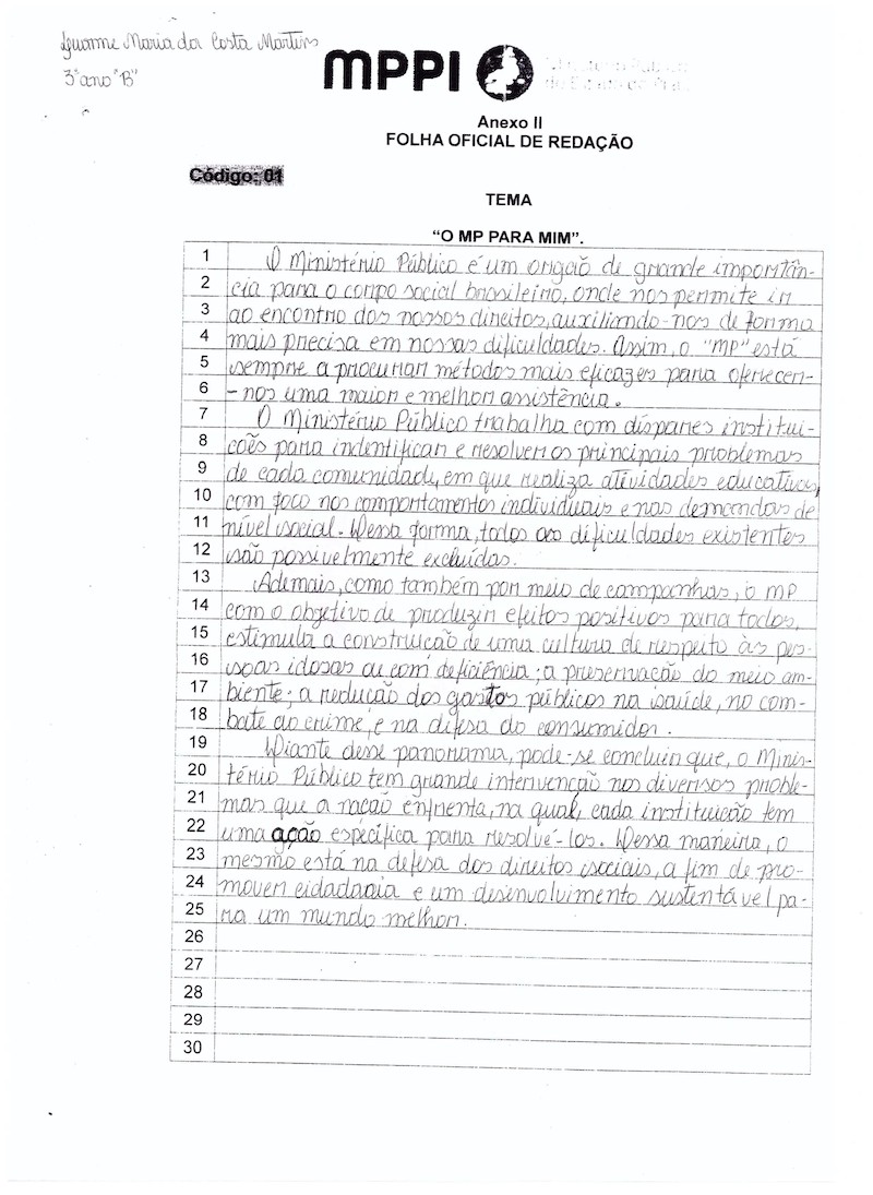 Redação digitalizada