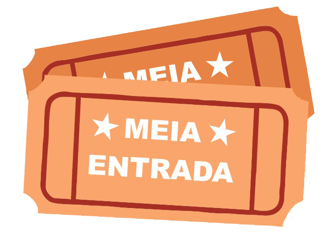 Desenho de dois ingressos, nos quais de pode ler