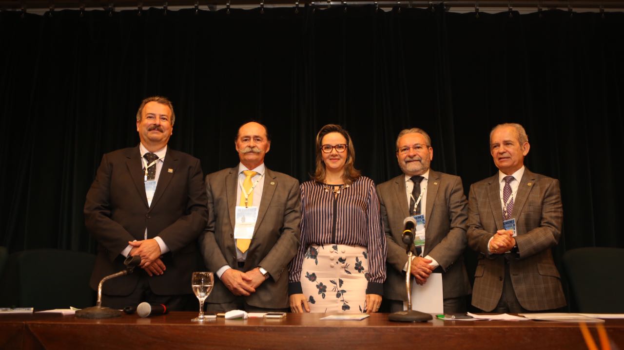 Promotora de Justiça com demais membros da mesa temática