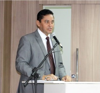 PGJ Cleandro Moura em seu discurso