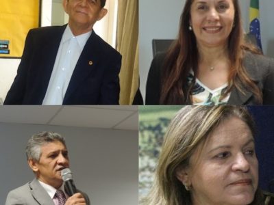 |Montagem com as fotos dos quatro candidatos mais votados