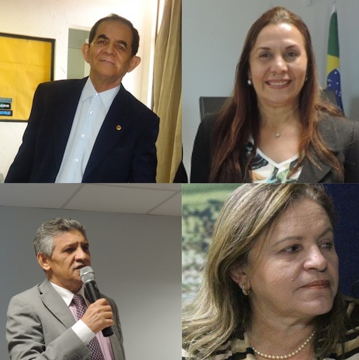 |Montagem com as fotos dos quatro candidatos mais votados