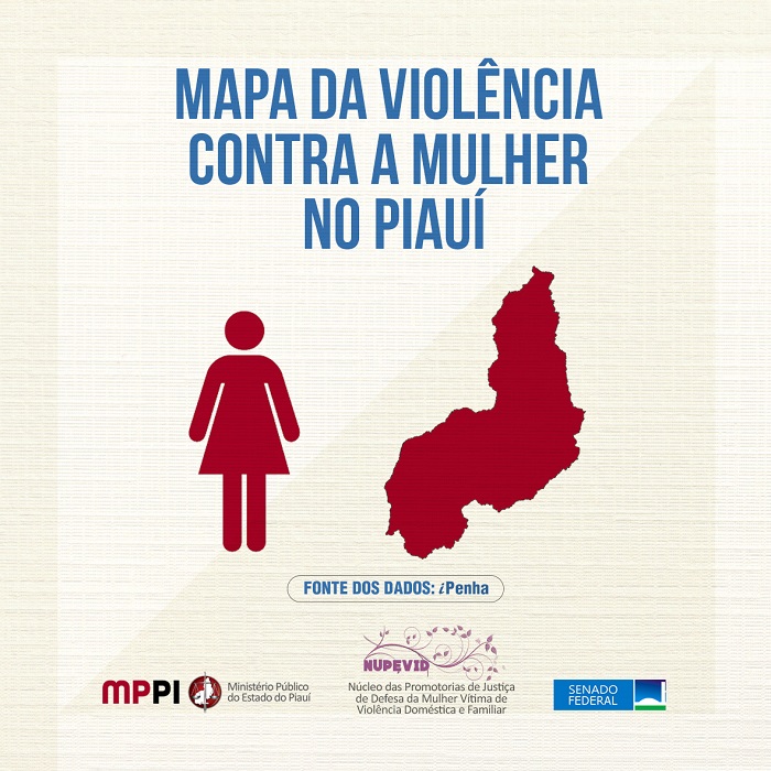 Foto de uma figura feminina ao lado do mapa do piauí 