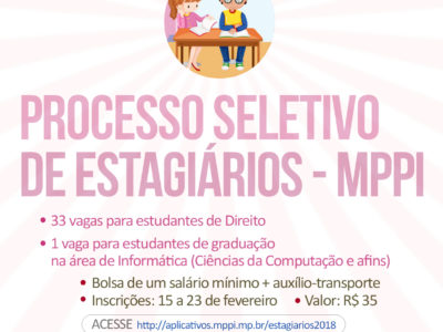 Banner com informações sobre o processo seletivo
