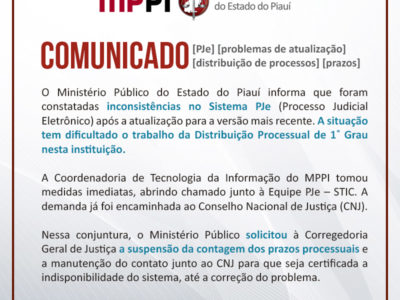 Comunicado. Texto acessível abaixo.