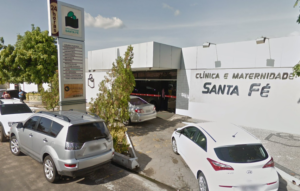 Fachada da Clínica e Maternidade Santa Fé