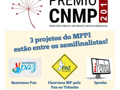 Banner com as logomarcas dos três projetos selecionados.