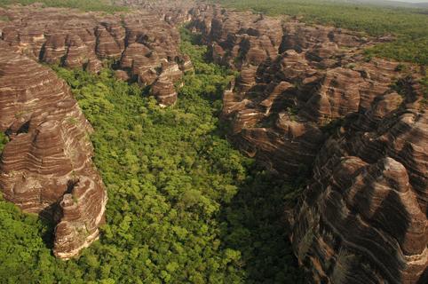 Vista aérea do Parque Nacional da Serra das Confusões