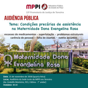 Banner com foto da fachada da Maternidade Evangelina Rosa