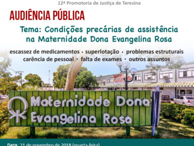 Banner com foto da fachada da Maternidade Evangelina Rosa