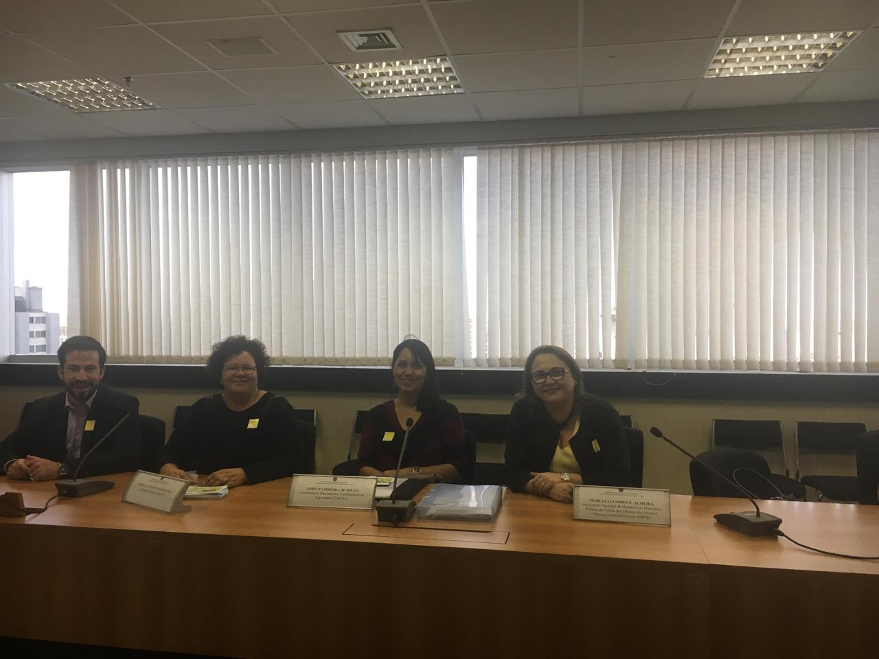 Promotora de Justiça em reunião no CNDI