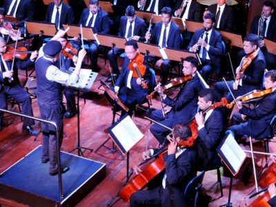 Orquestra Sinfônica durante apresentação