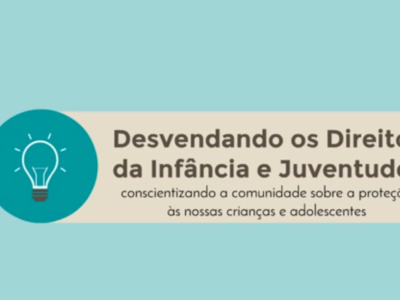 Logo do projeto com o nome do mesmo: Desvendando os direitos da infância e da juventude