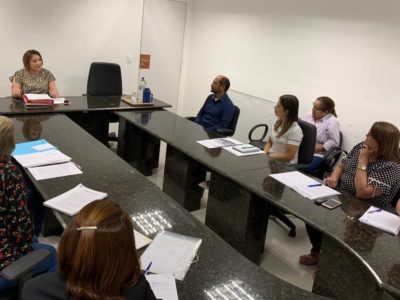 Gestores da saúde reunidos com a Promotora Titular da 32º P.J, Maria Das Graças do Monte Teixeira
