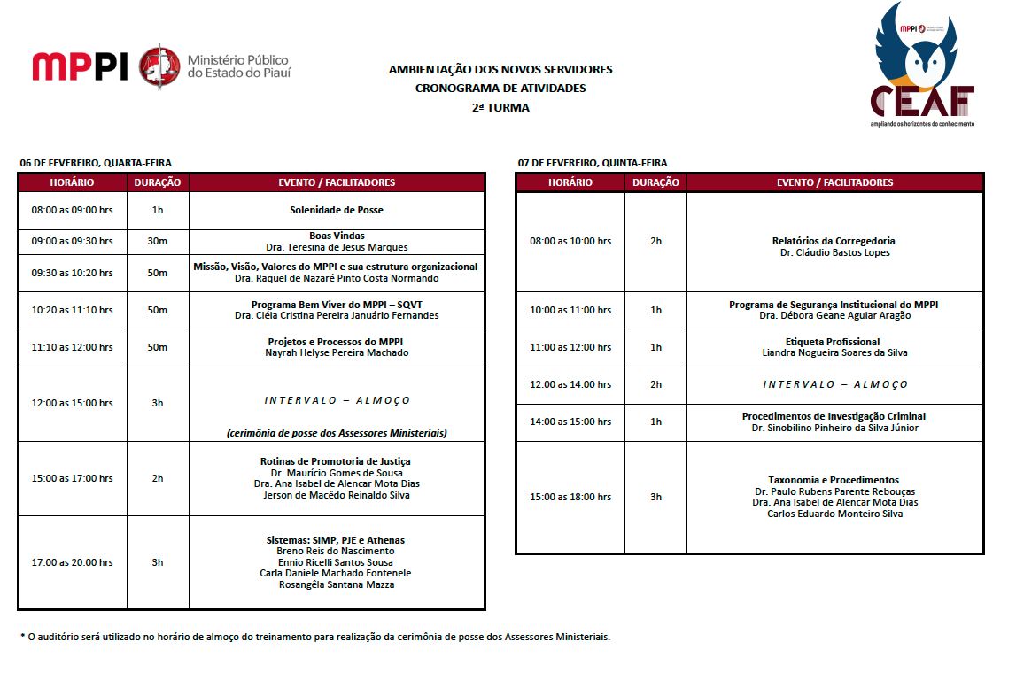 Programação disponível no PDF anexo
