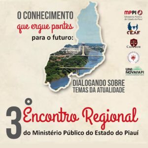 Imagem do mapa do Piauí e da Ponte Estaiada com informações de divulgação do evento