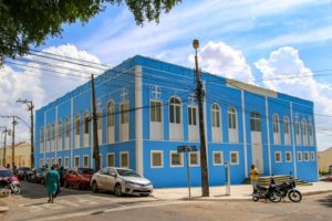 Prédio azul onde abriga a Secretária de Cultura do Piauí.