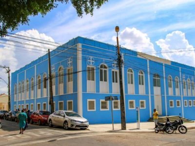 Prédio azul onde abriga a Secretária de Cultura do Piauí.
