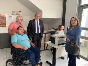 Promotora Marlucia Evaristo acompanhada do Presidente da Comissão de Defesa das Pessoas com Deficiência da OAB-PI, Joaquim Santana Neto e o Conselho Estadual de Direitos da Pessoa com Deficiência