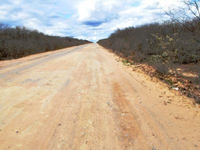 Imagem da estrada que liga Curimatá a Avelino Lopes