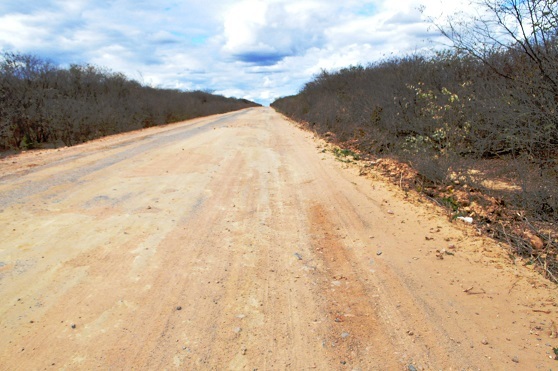 Imagem da estrada que liga Curimatá a Avelino Lopes