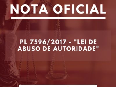Banner em que se lêem os dizeres NOTA OFICIAL
