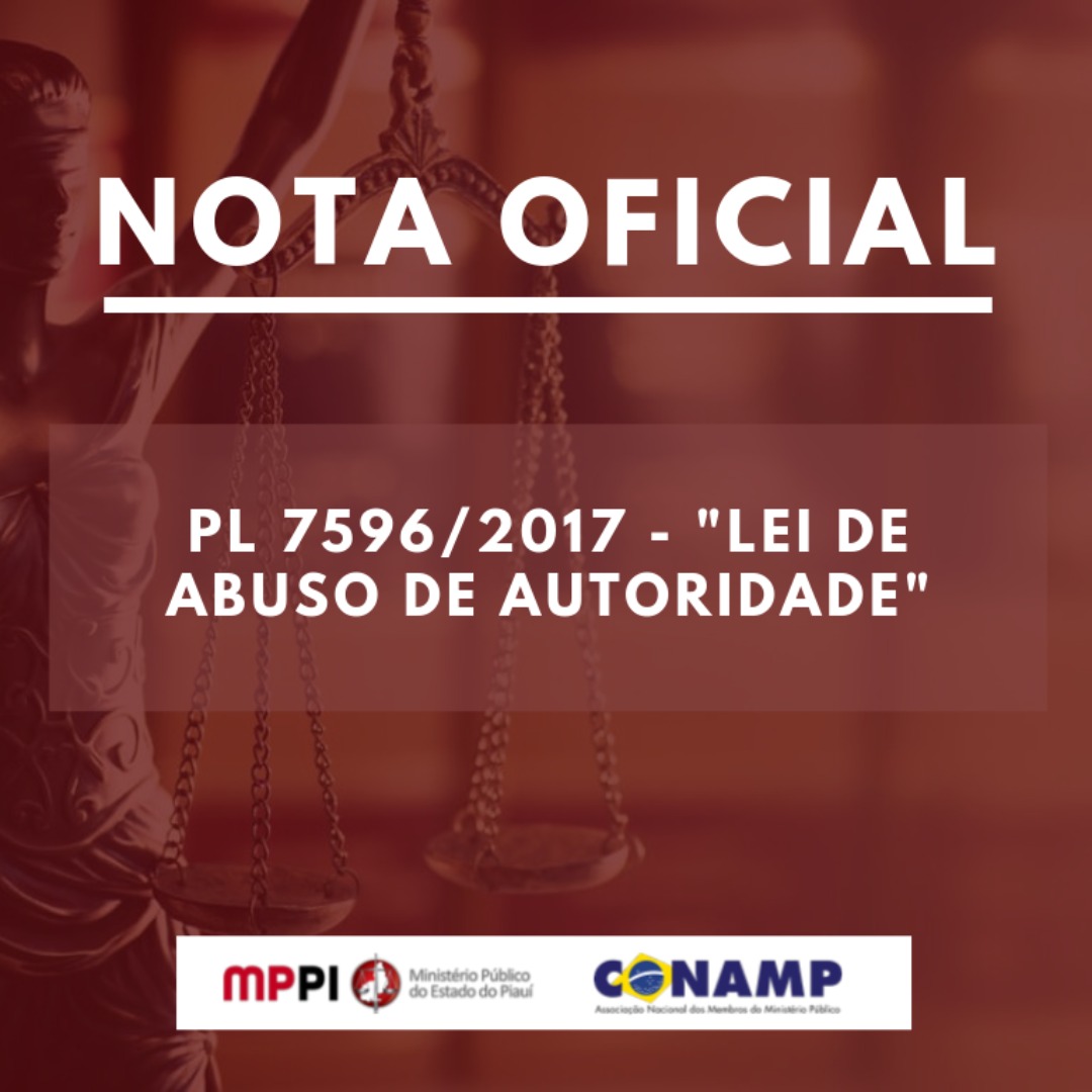 Banner em que se lêem os dizeres NOTA OFICIAL