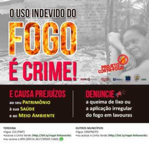 imagem com frases projeto corta fogo