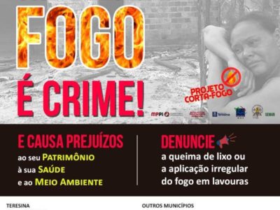 imagem com frases projeto corta fogo