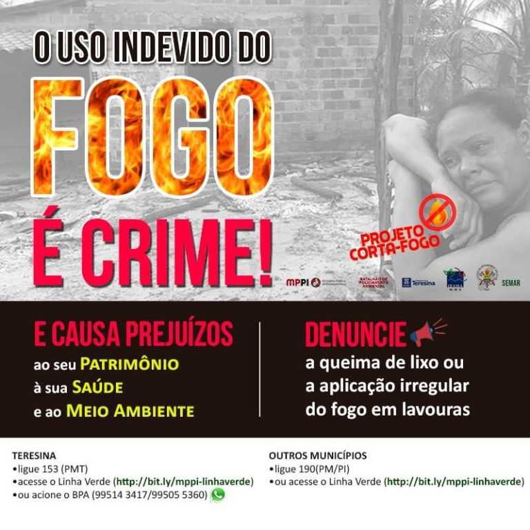 imagem com frases projeto corta fogo