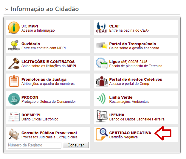 Foto do rodapé da 